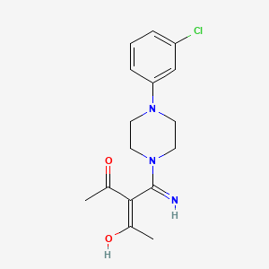 3-{amino[4-(3-chlorophenyl)-1-piperazinyl]methylene}-2,4-pentanedione