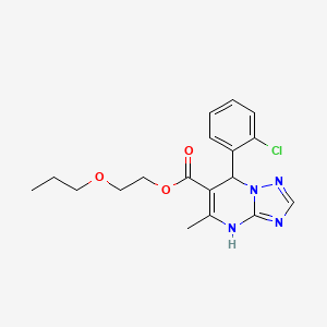 molecular formula C18H21ClN4O3 B5983426 2-propoxyethyl 7-(2-chlorophenyl)-5-methyl-4,7-dihydro[1,2,4]triazolo[1,5-a]pyrimidine-6-carboxylate 