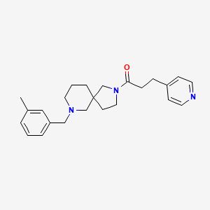 1-[9-[(3-Methylphenyl)methyl]-2,9-diazaspiro[4.5]decan-2-yl]-3-pyridin-4-ylpropan-1-one