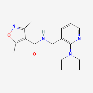 molecular formula C16H22N4O2 B5983477 N-{[2-(diethylamino)-3-pyridinyl]methyl}-3,5-dimethyl-4-isoxazolecarboxamide 