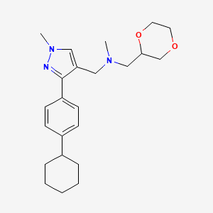 1-[3-(4-cyclohexylphenyl)-1-methyl-1H-pyrazol-4-yl]-N-(1,4-dioxan-2-ylmethyl)-N-methylmethanamine