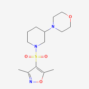 4-[1-[(3,5-Dimethyl-1,2-oxazol-4-yl)sulfonyl]piperidin-3-yl]morpholine