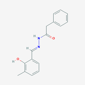 molecular formula C16H16N2O2 B5983504 N'-[(E)-(2-hydroxy-3-methylphenyl)methylidene]-2-phenylacetohydrazide 