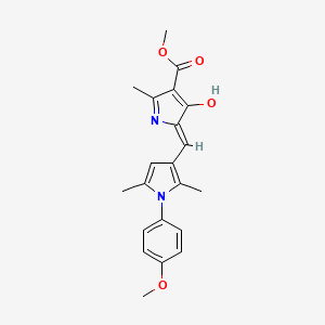 molecular formula C21H22N2O4 B5983511 methyl 5-{[1-(4-methoxyphenyl)-2,5-dimethyl-1H-pyrrol-3-yl]methylene}-2-methyl-4-oxo-4,5-dihydro-1H-pyrrole-3-carboxylate 