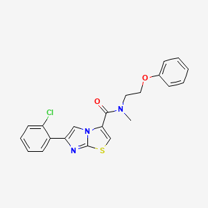 6-(2-chlorophenyl)-N-methyl-N-(2-phenoxyethyl)imidazo[2,1-b][1,3]thiazole-3-carboxamide