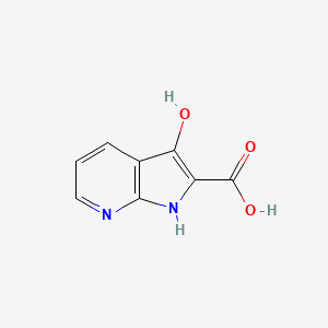 molecular formula C8H6N2O3 B598352 3-hydroxy-1H-pyrrolo[2,3-b]pyridine-2-carboxylic acid CAS No. 1204475-87-5