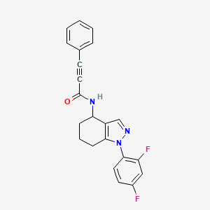 N-[1-(2,4-difluorophenyl)-4,5,6,7-tetrahydro-1H-indazol-4-yl]-3-phenyl-2-propynamide