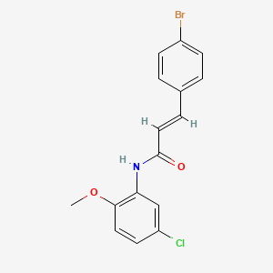 molecular formula C16H13BrClNO2 B5983547 3-(4-bromophenyl)-N-(5-chloro-2-methoxyphenyl)acrylamide 