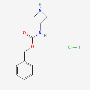 molecular formula C11H15ClN2O2 B598356 苄基氮杂环丁-3-基氨基甲酸酯盐酸盐 CAS No. 1203099-07-3