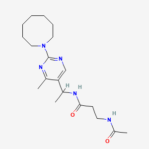 N~3~-acetyl-N~1~-{1-[2-(1-azocanyl)-4-methyl-5-pyrimidinyl]ethyl}-beta-alaninamide