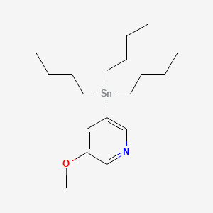 molecular formula C18H33NOSn B598357 5-甲氧基-3-(三丁基锡基)吡啶 CAS No. 1204580-74-4