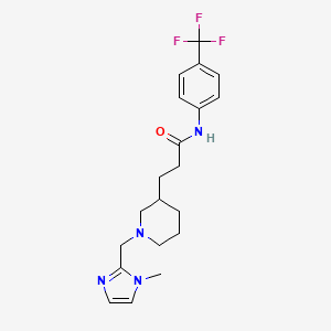 3-{1-[(1-methyl-1H-imidazol-2-yl)methyl]-3-piperidinyl}-N-[4-(trifluoromethyl)phenyl]propanamide