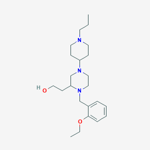 molecular formula C23H39N3O2 B5983589 2-[1-(2-ethoxybenzyl)-4-(1-propyl-4-piperidinyl)-2-piperazinyl]ethanol 