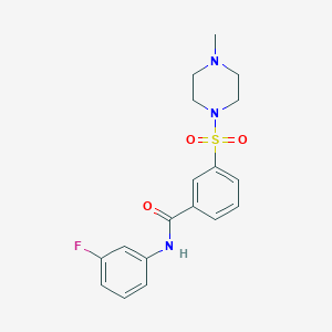 N-(3-fluorophenyl)-3-[(4-methyl-1-piperazinyl)sulfonyl]benzamide