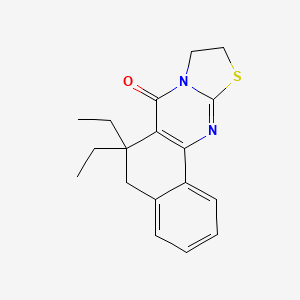 6,6-diethyl-5,6,9,10-tetrahydro-7H-benzo[h][1,3]thiazolo[2,3-b]quinazolin-7-one