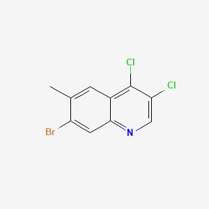 molecular formula C10H6BrCl2N B598364 7-Bromo-3,4-dichloro-6-methylquinoline CAS No. 1204811-11-9