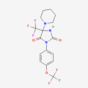 5-piperidin-1-yl-3-[4-(trifluoromethoxy)phenyl]-5-(trifluoromethyl)imidazolidine-2,4-dione