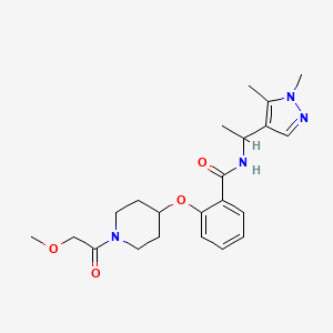 N-[1-(1,5-dimethyl-1H-pyrazol-4-yl)ethyl]-2-{[1-(methoxyacetyl)-4-piperidinyl]oxy}benzamide