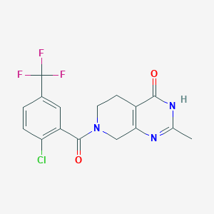 7-[2-chloro-5-(trifluoromethyl)benzoyl]-2-methyl-5,6,7,8-tetrahydropyrido[3,4-d]pyrimidin-4(3H)-one