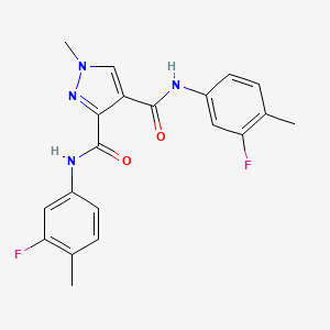 N,N'-bis(3-fluoro-4-methylphenyl)-1-methyl-1H-pyrazole-3,4-dicarboxamide