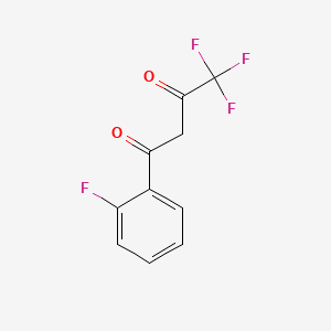 molecular formula C10H6F4O2 B598372 4,4,4-三氟-1-(2-氟苯基)丁烷-1,3-二酮 CAS No. 111102-82-0