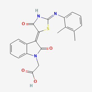 {3-[2-[(2,3-dimethylphenyl)amino]-4-oxo-1,3-thiazol-5(4H)-ylidene]-2-oxo-2,3-dihydro-1H-indol-1-yl}acetic acid