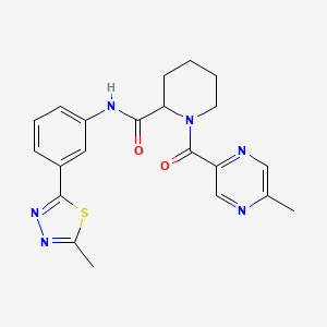 1-[(5-methyl-2-pyrazinyl)carbonyl]-N-[3-(5-methyl-1,3,4-thiadiazol-2-yl)phenyl]-2-piperidinecarboxamide