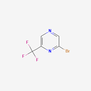 molecular formula C5H2BrF3N2 B598374 2-溴-6-(三氟甲基)吡嗪 CAS No. 1197237-95-8