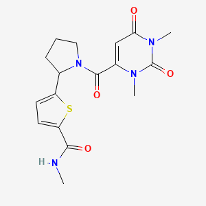 5-{1-[(1,3-dimethyl-2,6-dioxo-1,2,3,6-tetrahydro-4-pyrimidinyl)carbonyl]-2-pyrrolidinyl}-N-methyl-2-thiophenecarboxamide