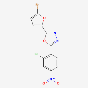 2-(5-bromo-2-furyl)-5-(2-chloro-4-nitrophenyl)-1,3,4-oxadiazole