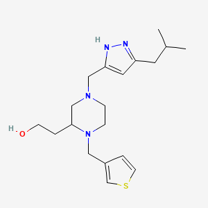 2-[4-[(5-isobutyl-1H-pyrazol-3-yl)methyl]-1-(3-thienylmethyl)-2-piperazinyl]ethanol