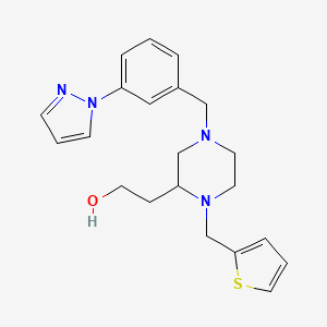 2-[4-[3-(1H-pyrazol-1-yl)benzyl]-1-(2-thienylmethyl)-2-piperazinyl]ethanol