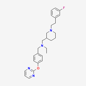 N-({1-[2-(3-fluorophenyl)ethyl]-3-piperidinyl}methyl)-N-[4-(2-pyrimidinyloxy)benzyl]ethanamine