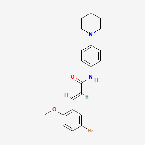 3-(5-bromo-2-methoxyphenyl)-N-[4-(1-piperidinyl)phenyl]acrylamide