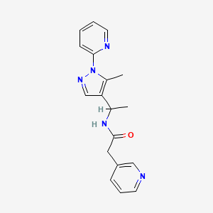 N-{1-[5-methyl-1-(2-pyridinyl)-1H-pyrazol-4-yl]ethyl}-2-(3-pyridinyl)acetamide