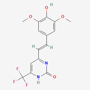 4-[2-(4-hydroxy-3,5-dimethoxyphenyl)vinyl]-6-(trifluoromethyl)-2(1H)-pyrimidinone