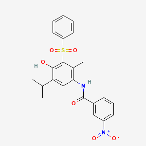 N-[4-hydroxy-5-isopropyl-2-methyl-3-(phenylsulfonyl)phenyl]-3-nitrobenzamide