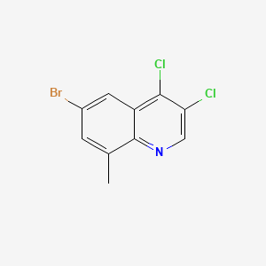 molecular formula C10H6BrCl2N B598384 6-Bromo-3,4-dichloro-8-methylquinoline CAS No. 1204810-26-3
