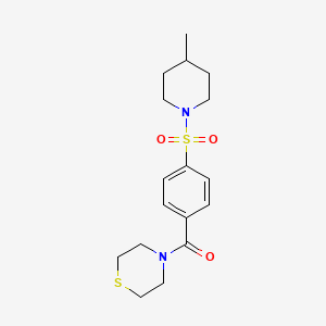 [4-(4-Methylpiperidin-1-yl)sulfonylphenyl]-thiomorpholin-4-ylmethanone