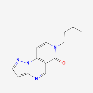 molecular formula C14H16N4O B5983855 7-(3-methylbutyl)pyrazolo[1,5-a]pyrido[3,4-e]pyrimidin-6(7H)-one 