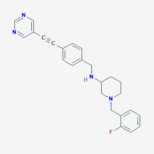 molecular formula C25H25FN4 B5983902 1-(2-fluorobenzyl)-N-[4-(5-pyrimidinylethynyl)benzyl]-3-piperidinamine 