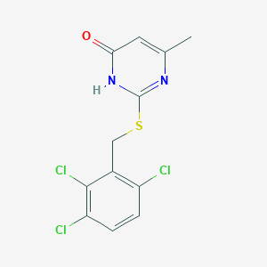 molecular formula C12H9Cl3N2OS B5983910 6-methyl-2-[(2,3,6-trichlorobenzyl)thio]-4(3H)-pyrimidinone 