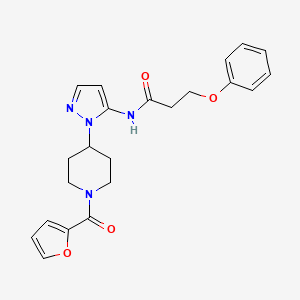 N-{1-[1-(2-furoyl)-4-piperidinyl]-1H-pyrazol-5-yl}-3-phenoxypropanamide