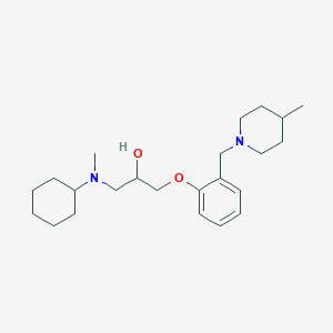 molecular formula C23H38N2O2 B5983962 1-[cyclohexyl(methyl)amino]-3-{2-[(4-methyl-1-piperidinyl)methyl]phenoxy}-2-propanol 