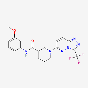 N-(3-methoxyphenyl)-1-[3-(trifluoromethyl)[1,2,4]triazolo[4,3-b]pyridazin-6-yl]-3-piperidinecarboxamide