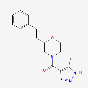 4-[(3-methyl-1H-pyrazol-4-yl)carbonyl]-2-(2-phenylethyl)morpholine