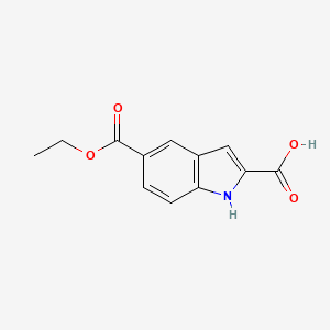 molecular formula C12H11NO4 B598399 5-(Ethoxycarbonyl)-1H-indole-2-carboxylic acid CAS No. 129655-38-5