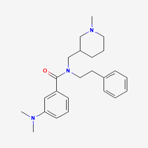 3-(dimethylamino)-N-[(1-methyl-3-piperidinyl)methyl]-N-(2-phenylethyl)benzamide