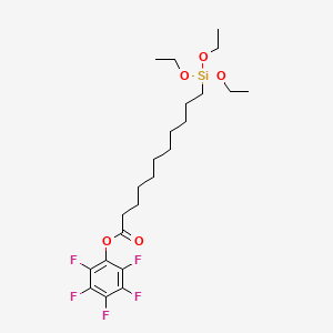 molecular formula C23H35F5O5Si B598401 10-(Pentafluorophenoxycarbonyl)decyltriethoxysilane CAS No. 1197981-08-0