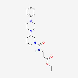 ethyl N-{[3-(4-phenyl-1-piperazinyl)-1-piperidinyl]carbonyl}-beta-alaninate